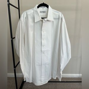 Geoffrey Beene tuxedo shirt, white.